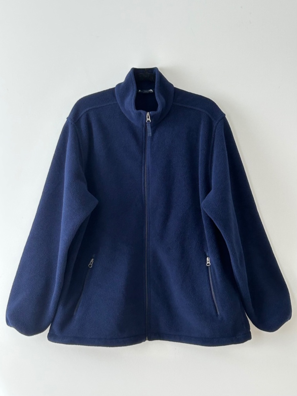 Lands End Navy Blue Aircore-200 Polartec Fleece Zip Up Jacket